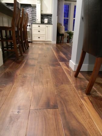 Walnut Wood Kitchen, Walnut Flooring, Walnut Wood Floors, Wood Floor Colors, Rustic Wood Floors, Hardwood Floor Colors, Walnut Floors, Wood Floors Wide Plank, Wood Tile Floors