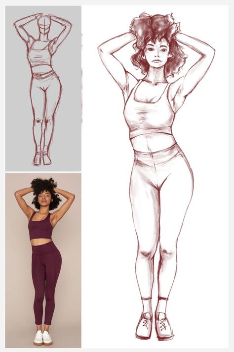 Female Standing Pose Drawing, Sketch Standing Pose, Standing Poses, Learn How To Draw, Woman Standing, Female Poses, Drawing Sketch, Learn To Draw, Drawing Tutorial, To Draw