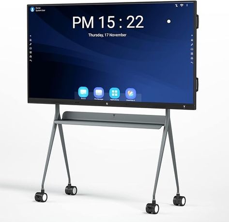 Amazon.com : TIBURN R2 75" Smart Board,75 Inch Interactive Display,4K UHD Touch Screen All-in-One Computer for Office and Classroom with an Open App Ecosystem（Board+ Movable Stand+Wall Mounting） : Office Products Interactive Screen, Interactive Display, Tech School, Top Floor, Smart Board, Open App, Work Smarter, Wall Mounting, Office Products