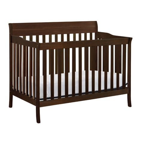 DaVinci Summit 4-in-1 Convertible Crib Dark Wood Crib, Wood Crib, Fall Bedding, Full Size Bed Frame, Cherry Baby, Stylish Nursery, Adjustable Mattress, Toddler Furniture, Convertible Crib