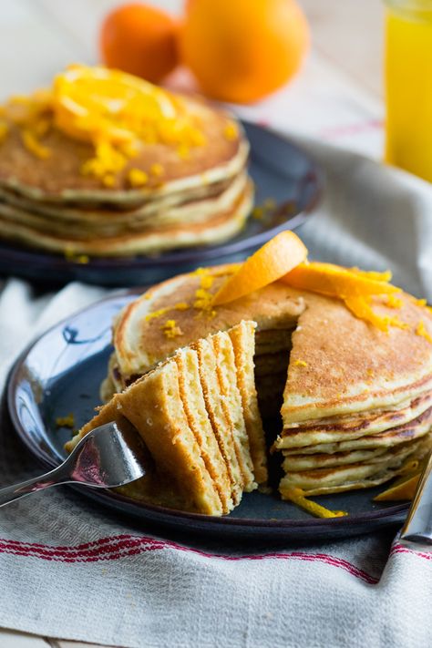 Ricotta and Orange Pancakes | The Worktop Pancakes Christmas, Orange Pancakes, Autumn Desserts, Autumn Breakfast, January Recipes, Baking Lessons, Yummy Pancake Recipe, Winter Breakfast, Crepes And Waffles