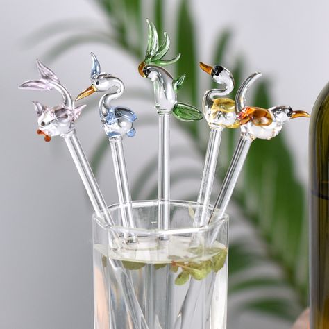 Glass Stirrers, Christmas Drink Stirrers, Cocktail Stirrers, Glass Drink, Coffee Stirrers, Midas Touch, Cocktail Mixers, Cocktail Sticks, Drink Stirrers