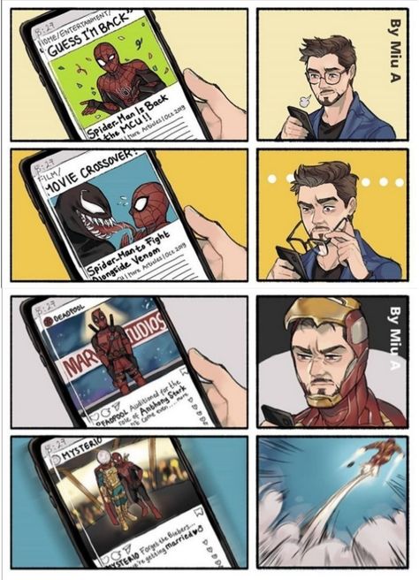 The Avengers Fanart, Irondad And Spiderson, Marvel Heroes Names, Avengers Fanart, Ironman Spiderman, Marvel Comics Funny, Marvel Headcanon, Thor Loki, Marvel Drawings