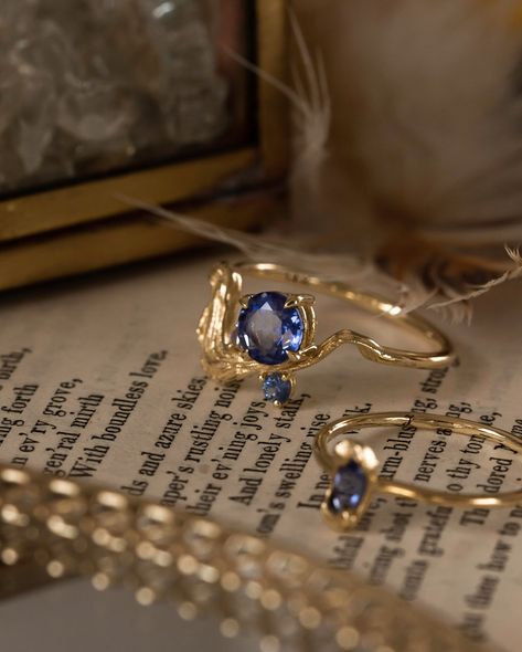 Like when you see it 👀 Azure Ring with a blue sapphire #lecontejewelry #finejewelry #bluesapphirering #handmadering #uniquejewelry #statementring #goldrings #blueaesthetic #vintagefit Golden And Blue Aesthetic, Blue And Gold Aesthetic, Sapphire Aesthetic, Gold Jewelry Aesthetic, Golden Moments, Jewelry Aesthetic, When You See It, Vintage Fits, Blue Sapphire Rings