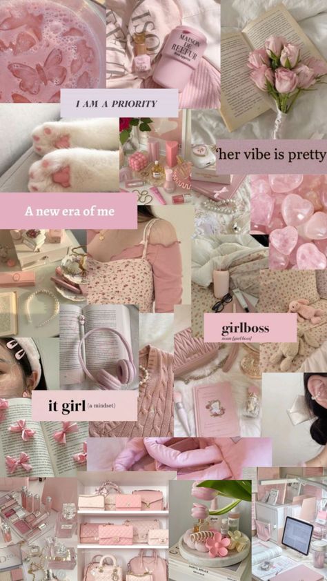 Pink Academia Aesthetic, Pink Asthetics Wallpaper, Aesthetic Face Mask, Aesthetic Face, Healthy Aesthetic, Pinky Girls, Pink Academia, Vision Board Collage, Face Mask Aesthetic