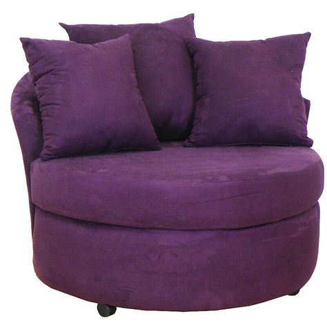 Purple Accent Chair, Barrel Accent Chair, Purple Furniture, Contemporary Loveseat, Barrel Decor, Snuggle Chairs, Purple Bedrooms, Purple Bedroom, Fabric Accent Chair