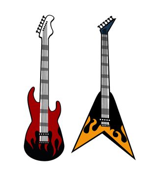 Rock N Roll, Rock And Roll, Vector Illustration, Rolls, Guitar