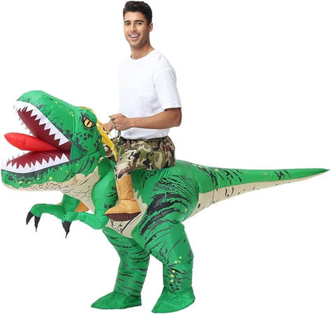 Doscos Adult Inflatable Dinosaur Costume Funny Halloween Costumes for Men/Women Riding T Rex Blow up Air Costume for Party Inflatable Dinosaur Costume, Inflatable Dinosaur, Rex Costume, Halloween Blow Ups, T Rex Costume, Up Halloween Costumes, Inflatable Costumes, Dinosaur Costume