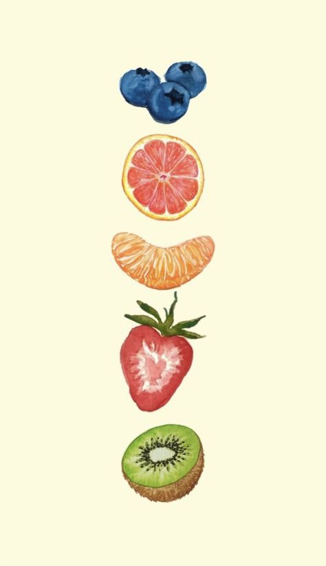 Fruit Background, Wallpaper Homescreen, Strawberry Kiwi, Fruit Wallpaper, Keramik Design, Phone Wallpaper Patterns, Cute Fruit, Cute Patterns Wallpaper, Art Collage Wall