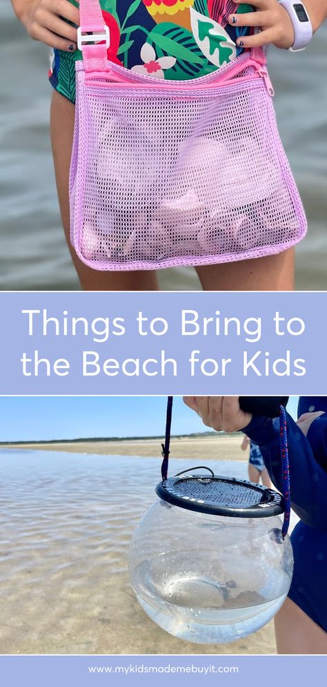 Make your next beach day fun for kids with our top ideas for and activities for the whole family. From shell bags to sea aquariums, this guide includes the ultimate packing list for kids beach vacation. All the essentials for the beach with kids you’ll need! What To Take To The Beach With Kids, Beach With Kids Hacks, Beach Vacation Packing List With Kids, Kid Beach Activities, Beach Hacks With Kids, Beach Fun Ideas For Kids, Beach Essentials For Families, Beach Must Haves For Kids, Beach Ideas For Kids