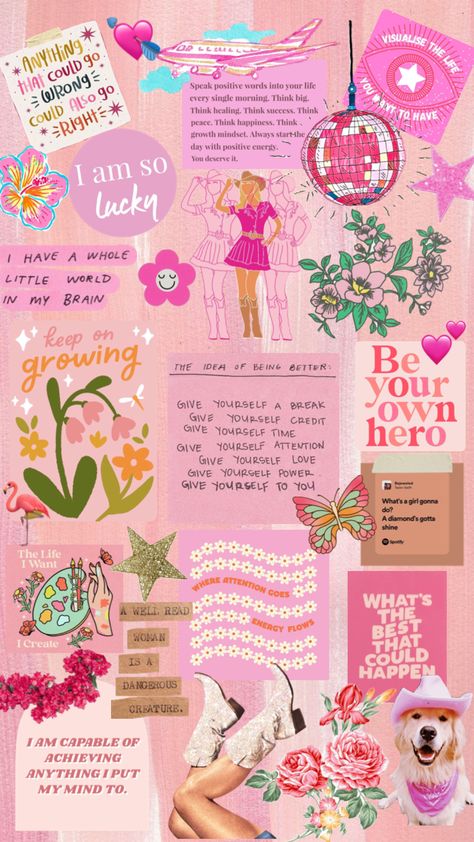 #pink #motivation #visionboard #hope #love #happy #preppy #cowgirl #flowers #aesthetic Cowgirl Aesthetic Wallpaper, Cute Binder Covers, Halloween Wallpaper Iphone Backgrounds, Cowgirl Aesthetic, Halloween Wallpaper Iphone, Binder Covers, Positive Words, Halloween Wallpaper, Aesthetic Iphone Wallpaper