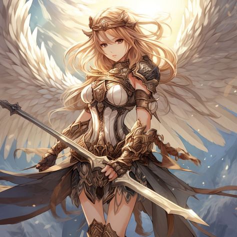 The void century, no one knows what truly happened during that time, … #fanfiction #Fanfiction #amreading #books #wattpad Angel Swordsman, Valkyrie Angel, Celestial Goddess, Character Commission, Dragon Princess, Angel Warrior, Natsu Dragneel, Anime Dress, The Void