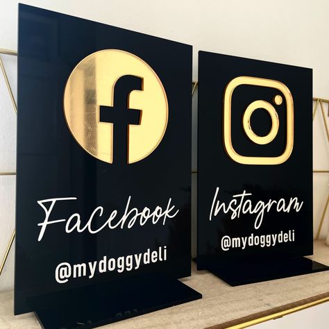 Upgrade your social media aesthetics with our eye-catching A5 acrylic sign! 📸✨ Order yours today from our Etsy store and level up your Instagram and Facebook game! 🛍️💻 #SocialMediaSign #InstagramAesthetics #FacebookMarketing #EtsyShop" Social Media Signs, Letter Symbols, Chic Shop, Just A Game, 3d Logo, Acrylic Sign, Bold Black, Online Presence, Just Giving