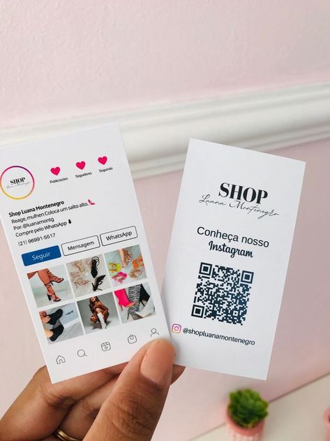 Instagram Bussines Card, Cute Business Cards Ideas Creative, Business Card Ideas Creative, Shop Visiting Card Design, Shop Card Design, Visiting Cards Design Creative, Business Card Design Creative Ideas, Visit Card Design, Visiting Cards Design