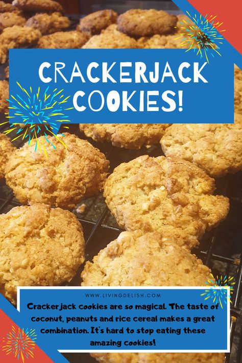 Cracker Jack Cookies, Crackerjack Cookies, Cereal Cookies, Amazing Cookies, Cracker Jacks, Rice Cereal, Baked Goodies, Old Fashioned Recipes, Cookie Cake