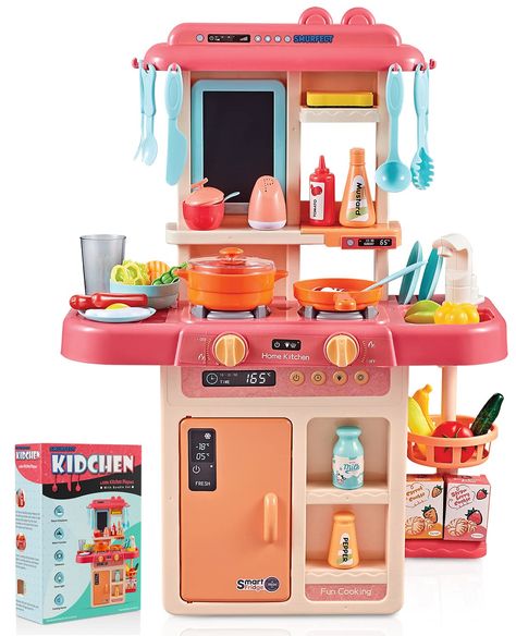 PRICES MAY VARY. Kitchen Play Set For Kids: It is a kitchen toy playset for toddlers, kids, young boys, and girls that gives a realistic feel of a kitchen setting. It comes with several accessories. To make things all the more fun, the kitchen toy set comes with a bundle gift set including real-looking kitchen items. Realistic Kitchen Set For Toddlers & Girls: Kidchen is a realistic kitchen set of 63X45.5X22 cm size, for kids,toddlers and young girls. It includes a realistic stove, a water outle Mini Kitchen Set, Toddler Kitchen Set, Kitchen Play Set, Toy Kitchens, Toddler Kitchen, Toy Kitchen Set, Play Kitchens, Pretend Play Kitchen, Pretend Play Food