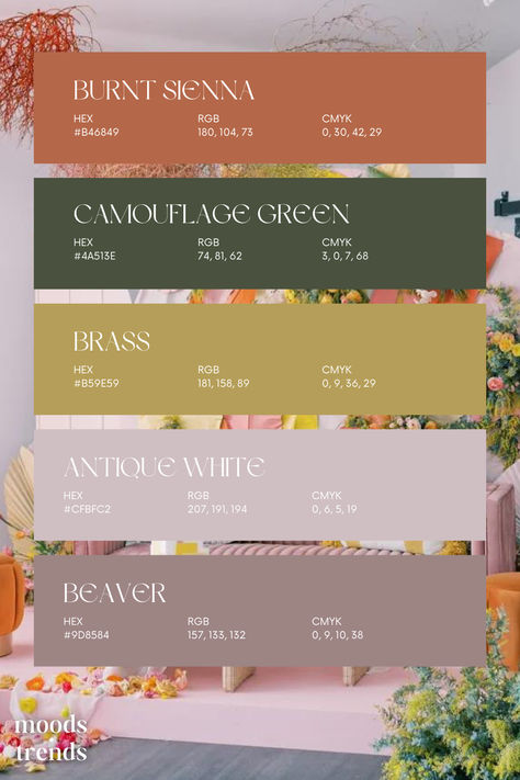 Floral Fantasies Theme Trend 2025 Cottage Core Color Palette Fairy, Cottagecore Color Schemes, Greenhouse Color Palette, Color Palette Cottagecore, Cottagecore Colour Palette, Fairytale Color Palette, Moss Color Palette, Mushroom Color Palette, Enchanted Forest Color Palette