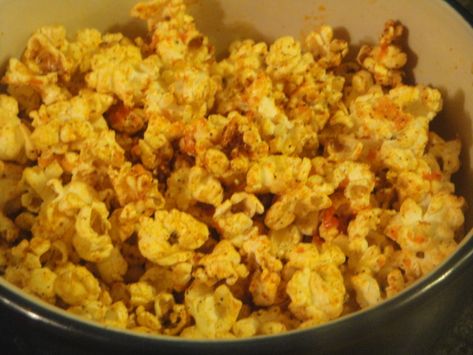 "Dorito" Popcorn Seasoning | Food.com Healthy Popcorn Seasoning, Dorito Popcorn, Spicy Popcorn Seasoning, Popcorn Vendor, Spicy Popcorn Recipes, Popcorn Seasoning Recipes, Bowl Of Popcorn, Spicy Popcorn, Popcorn Flavors