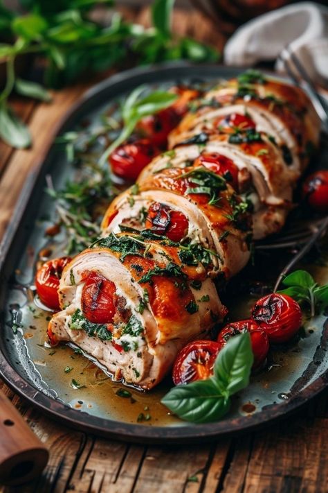 Unique Dinner Recipes Healthy, Unique Healthy Meals, Elegant Lunch Ideas, Unique Dinner Recipes Creative, Impressive Dinner Ideas, Serving Food Ideas, Special Dinner Recipes, Impressive Dinner Recipes, Brie Stuffed Chicken