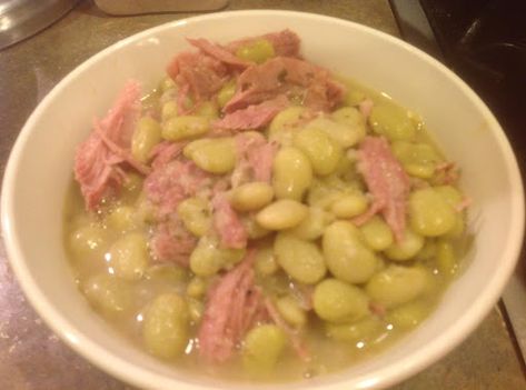 Lima Beans with Smoked Turkey Lima Beans With Smoked Turkey, Beans With Smoked Turkey, Lima Bean Recipes, Bean And Bacon Soup, Smoked Turkey Legs, Smoked Turkey Recipes, Bacon Soup, Lima Bean, Homemade Cornbread