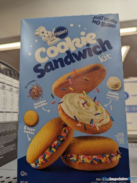 Pillsbury’s response to Duncan Hines’ EPIC Cookie Sandwich Kits? Tee hee. (Spotted by @nickinpgh at Walmart.) The post SPOTTED: Pillsbury Cookie Sandwich Kit appeared first on The Impulsive Buy. Publix Cookies, Brands Packaging, Pillsbury Cookies, Inuyasha Cosplay, Obx Dr, Cookie Sandwich, Sandwich Box, Blow Pops, Kid Hair