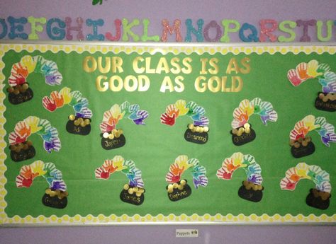 Pot Of Gold Bulletin Board Ideas, Prek March Bulletin Board, March Kindergarten Bulletin Boards, Saint Patrick’s Bulletin Board, St Patricks Day Bulletin Board Preschool, March Preschool Bulletin Board Ideas, January Preschool Bulletin Board Ideas, St Patty Day Bulletin Board, Spring Toddler Bulletin Boards