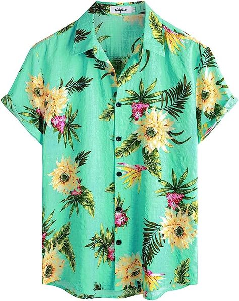 VATPAVE Mens Casual Hawaiian Shirts Short Sleeve Button Down Beach Shirts Tropical Floral Shirts Small Navy Beige at Amazon Men’s Clothing store Hawaiian Vintage, Aloha Beaches Shirt, Cuban Shirts, Printed Shirts Men, Floral Shirts, Floral Hawaiian Shirt, Button Shirts, Shirts Short Sleeve, Fashion Shirts