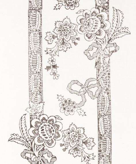 French Motifs, French Gray, Color Drawing Art, Chocolate Gold, Flower Drawing Design, French Flowers, French Stripes, Paisley Art, Stripe Wallpaper