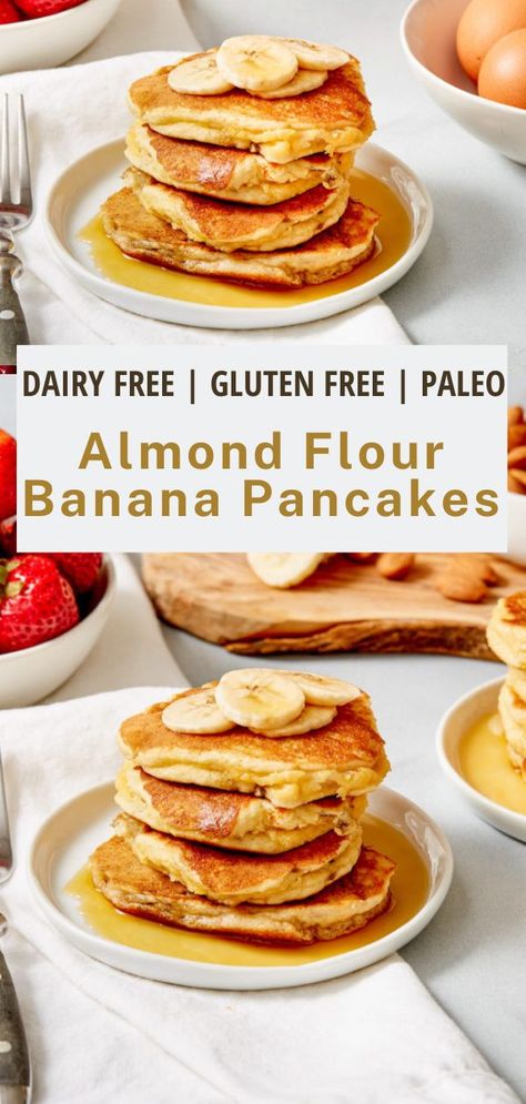 Gluten Free Dairy Free Banana Pancakes, Vegan Gf Banana Pancakes, Grain Free Banana Pancakes, Gf Banana Pancakes, Banana Almond Flour Pancakes, Banana Pancakes Paleo, Banana Pancakes Gluten Free, Paleo Pancakes Almond Flour, Alternative Breakfast