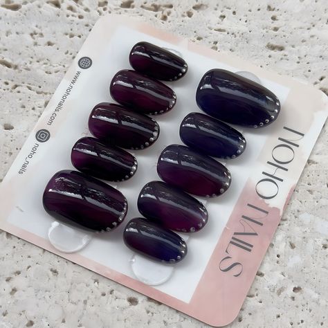 Plum Dusk Stop wasting time at the salon and switch to luxury pressons today! Order now and you will get a free size kit to start! Plum Nails Design, Plum Nails, Fall Neutrals, Stop Wasting Time, Nail Sizes, Wasting Time, Nails Design, Guinea Bissau, In Design