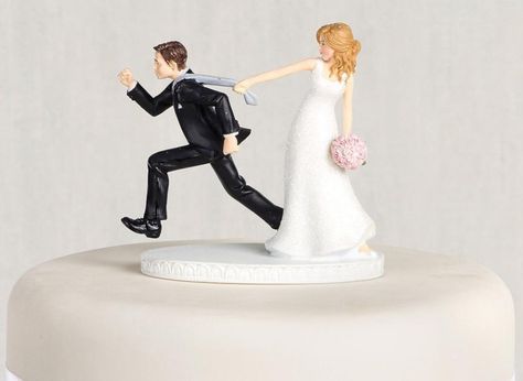 Wedding Cake Topper - Tie Pulling Bride Bridal Cake Topper, Wedding Toppers, Funny Wedding Cakes, Wedding Singer, Funny Wedding Cake Toppers, Groom Wedding Cake, Traditional Wedding Cake, Groom Wedding Cakes, Classic Wedding Cake