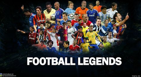 A fab pic of #Football #Legends - http://icorner.com/ Football Legends In One Pic, Football Legends Wallpaper, Nice Dp, Soccer Posters, Football Rules, Reaper Art, Soccer Legends, Football Banner, American Football League