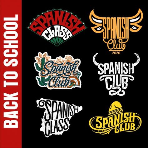 Spanish Logo Design, Wild Bull, Buffalo Logo, High School Spanish, Spanish Club, Happy Cow, Bull Logo, New Years Poster, Logo Style