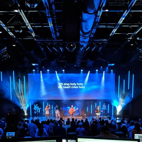 Church Stage Design Ideas, Venue Lighting, Stage Lighting Design, Dmx Lighting, Event Graphics, Christmas Stage, Led Tape, Church Interior Design, Scripture Writing Plans