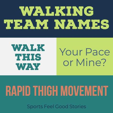 Check out these funny walking team names. Energize your squad with a great moniker that folks can rally around.  #teamnames #walking Walking Group Names, Fitness Team Names, Running Team Names, Running Puns, Team Names Funny, Pun Names, Funny Walk, Group Names Ideas, Texas Humor