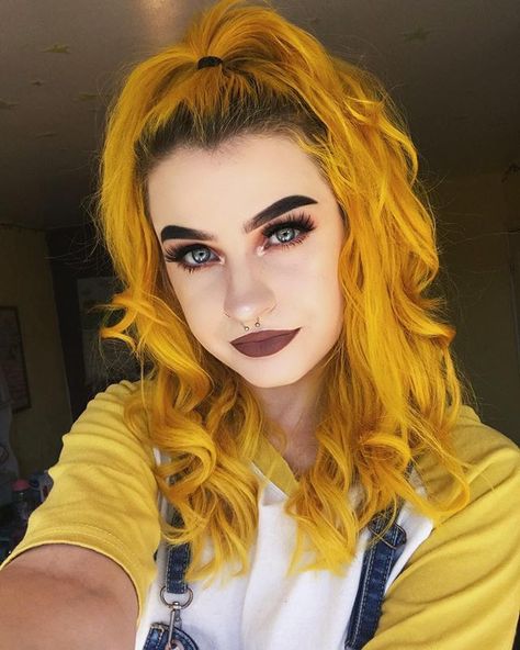 arcticfoxhaircolor @f.oxbaby is so gorgeous in Cosmic Sunshine! ✨ If you've been waiting for a sign to go yellow, this is it! ☀️ Yellow Hairstyles, Hair Color Yellow, Character Writing, Yellow Hair Color, Hair References, Bold Hair Color, Long Hair Color, Hair Color Shades, Elegant Hair