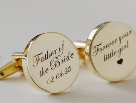 Father of the Bride Cufflink,Cufflinks,Personalized Cufflinks, Engraved Cufflinks, Round Custom Cuff link ,Gifts for Him,Wedding Gift Gifts For Father Of The Bride, Dad Wedding Gift, Long Distance Boyfriend, Engraved Cufflinks, Custom Cufflinks, Personalized Cufflinks, Gold Cufflinks, Father Of The Bride, Tie Accessories