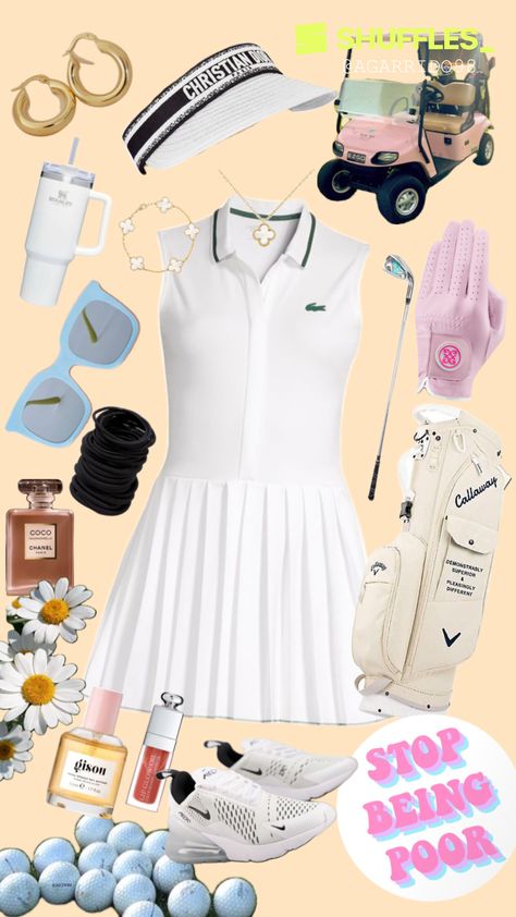 Created by agarrido98 on Shuffles Rich Girl Aesthetic, Luxury Aesthetic, Chanel Paris, Lip Glow, Golf Outfit, Country Club, Old Money, Mood Board, Golf