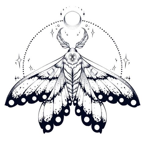 Sphynx Moth Tattoo, Luna Moth Drawing Reference, Cusp Of Beauty Tattoo, Moth Tattoo Ideas For Women, Atlas Moth Tattoo Design, Moth Design Tattoo, Creepy Moth Tattoo, Moth Tatoos Ideas, Tattoo Ideas Female Witchy