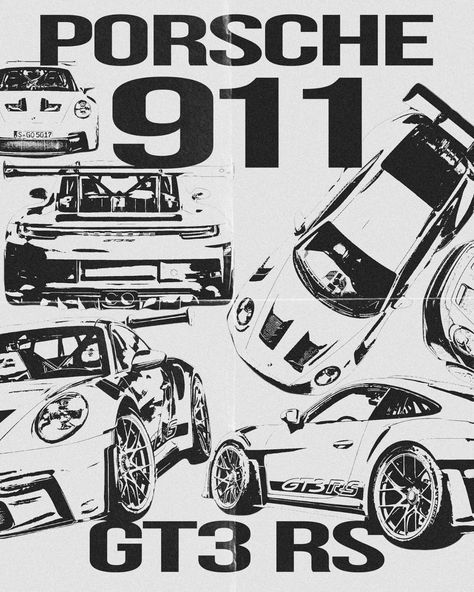 Car Posters Black And White, Porsche Aesthetic Poster, Porsche Poster Graphic Design, Porshe 911gtr Wallpaper, Fast Cars Aesthetic, Porshe 911gtr, Hot Wheels Room, Porsche Poster, Grunge Posters