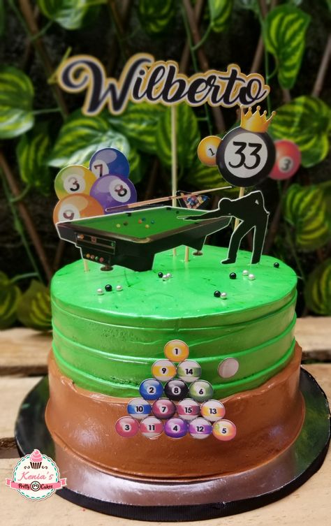 Snooker Cake Ideas, Pool Table Cake, Princess Birthday Cakes, Disney Princess Birthday Cakes, Cake Pic, Charlottenburg Palace, Sports Cakes, Thomas Birthday, Sport Cakes