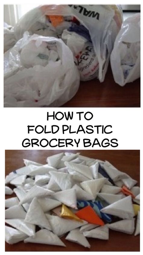 Upcycle Grocery Bags, Folding Grocery Bags Tutorials, Ways To Store Grocery Bags, Storing Plastic Grocery Bags, Folding Grocery Bags, How To Fold Grocery Bags, Folding Plastic Grocery Bags, How To Store Grocery Bags, How To Fold Plastic Grocery Bags