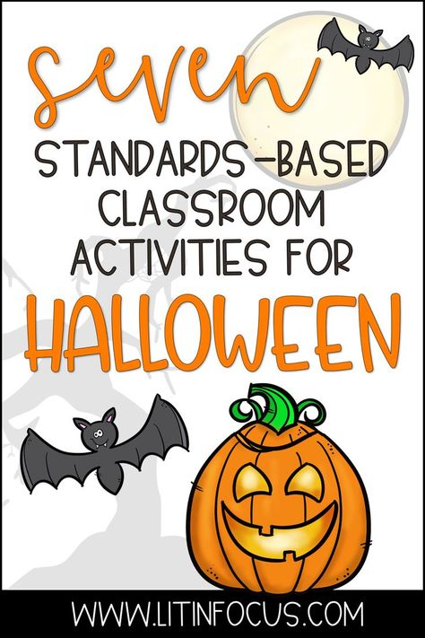 Fall Activities For 5th Grade, 6th Grade Halloween Activities, Halloween Lesson Plans Elementary, Halloween Language Arts Activities, Activities For Halloween, Halloween Language Arts, Halloween Lesson Plans, Halloween Classroom Activities, Halloween Writing Prompts