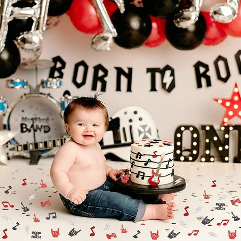 Rock And Roll Birthday Cake, Born 2 Rock Birthday Party, Rock N Roll Theme Party, Born To Rock Party, Rock And Roll Theme Party, Rock N Roll Theme, Rock And Roll Birthday, Born To Rock, Party Confetti