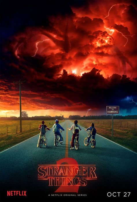 Poster Stranger Things, Sky Bike, Stranger Things Tv Series, Netflix Stranger Things, Mind Flayer, Stranger Things Poster, Stranger Things Season 3, Stranger Things 2, Stranger Things Art