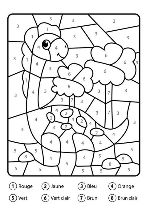 Coloriages magiques Preschool Math Printables, Dinosaur Worksheets, Memorial Day Coloring Pages, Body Parts Preschool, Color By Number Printable, Toddler Schedule, French Activities, Free Coloring Sheets, Numbers For Kids