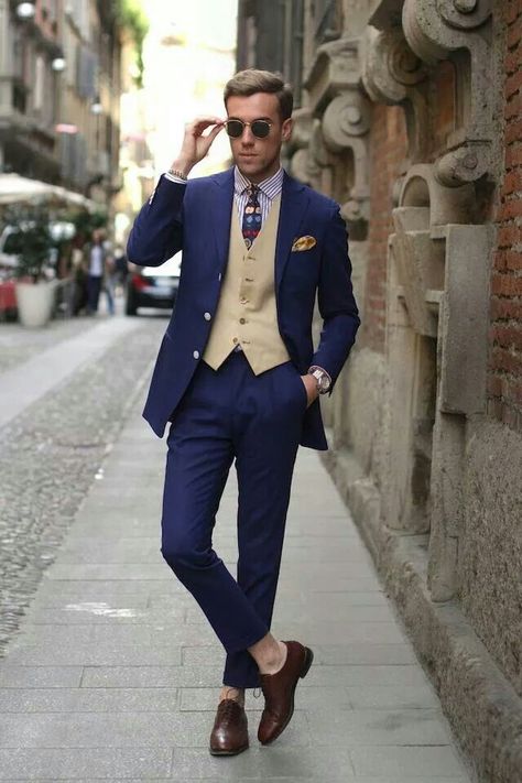 Pinterest Men, Leo Fashion, Stil Masculin, Costume Bleu, Blue Suit Men, Style Masculin, Suit Ideas, Formal Fashion, Mens Fashion Blog