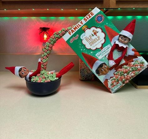 Cereal Ideas, Elf Classroom, Elf Activities, Elf On A Shelf Ideas, Elf Fun, Crafty Christmas, Elf Ideas, Elf On A Shelf, Elf On The Shelf Ideas