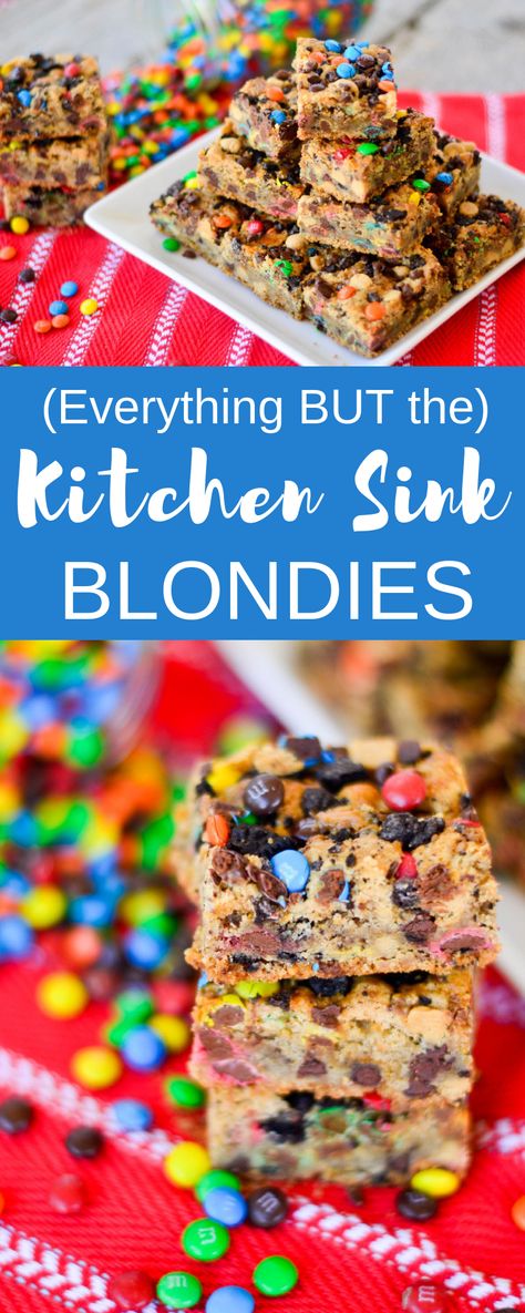 Kitchen Sink Blondies, Kitchen Sink Brownies, Kitchen Sink Cookie Bars, Kitchen Sink Bars, Kitchen Sink Cookies, 2023 Recipes, Sweet Temptation, Coconut Chocolate, Sweet Bar