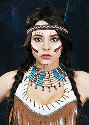 Native American Face Paint, Tribe Fashion, Indian Makeup, Fancy Dress Accessories, Fantasy Makeup, Costume Makeup, Pure Beauty, Cute Halloween, Halloween Makeup